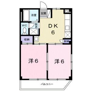 2DK 間取り図