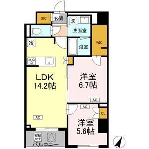 2LDK 間取り図
