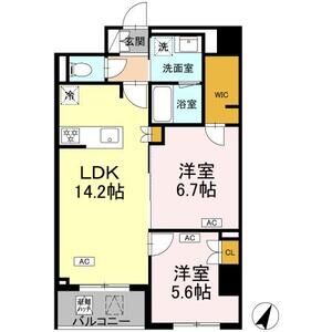 2LDK 間取り図