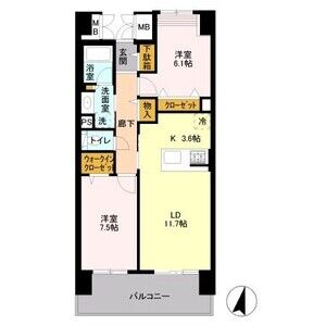 2LDK 間取り図