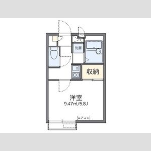1K 間取り図