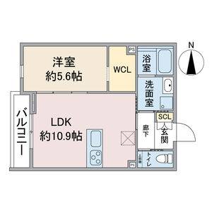 1LDK 間取り図