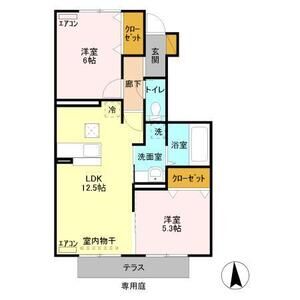 2LDK 間取り図