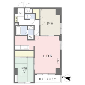 2LDK 間取り図
