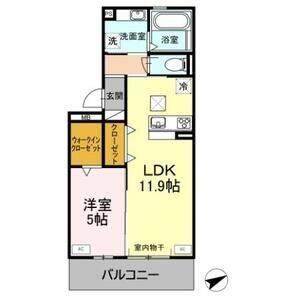 1LDK 間取り図