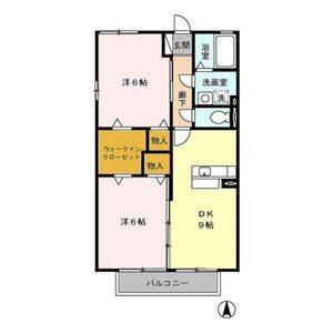 2DK 間取り図