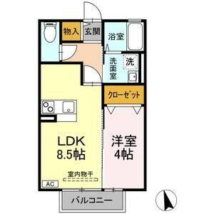 1LDK 間取り図