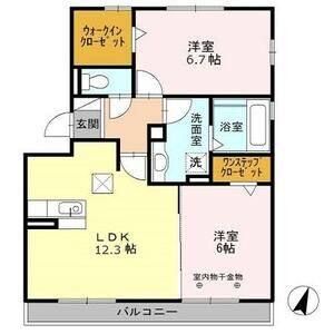 2LDK 間取り図