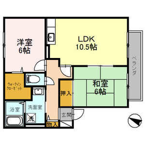 2LDK 間取り図