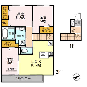 3LDK 間取り図