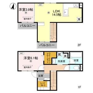 2LDK 間取り図