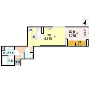 1LDK 間取り図
