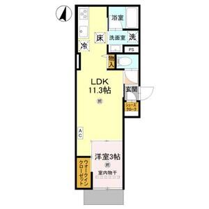 1LDK 間取り図