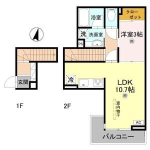 1LDK 間取り図