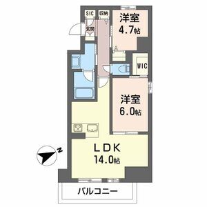 1LDK 間取り図