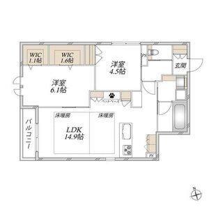 2LDK 間取り図