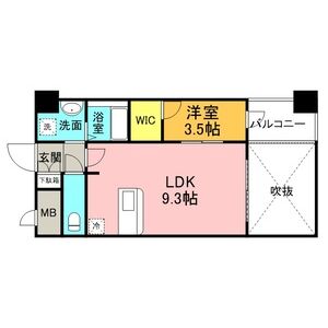 1LDK 間取り図
