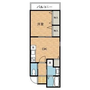 1DK 間取り図