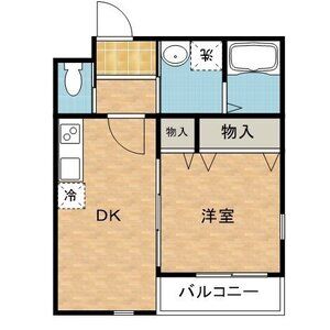 1DK 間取り図