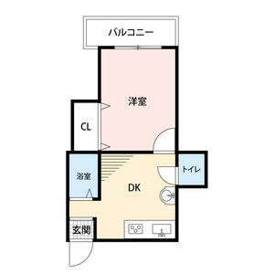 1DK 間取り図