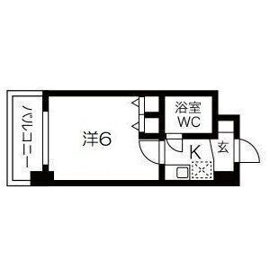 1K 間取り図