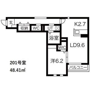 1LDK 間取り図