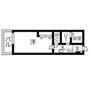 1K 間取り図