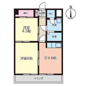 2DK 間取り図