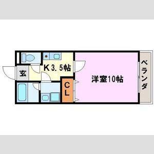 1K 間取り図
