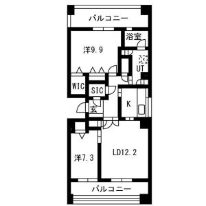 2LDK 間取り図
