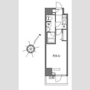 1K 間取り図