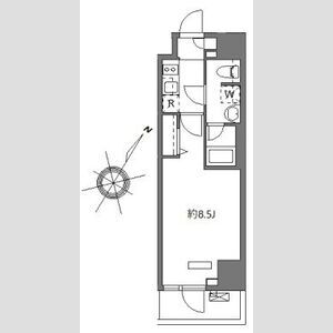 1K 間取り図
