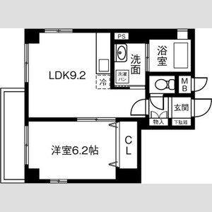 1LDK 間取り図