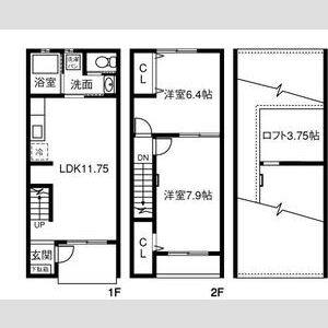 2LDK 間取り図