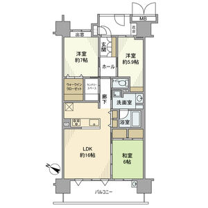 3LDK 間取り図