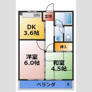 2DK 間取り図