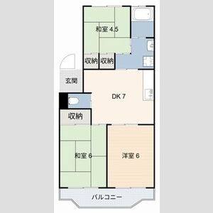 3DK 間取り図