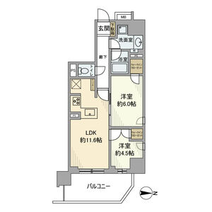 2LDK 間取り図