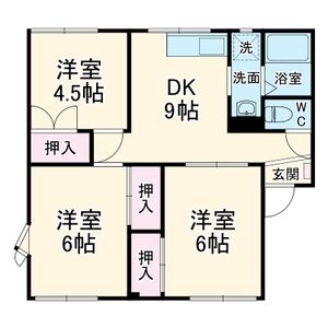 3DK 間取り図