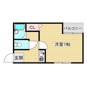 1K 間取り図