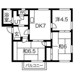 3DK 間取り図