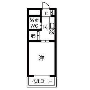 1K 間取り図