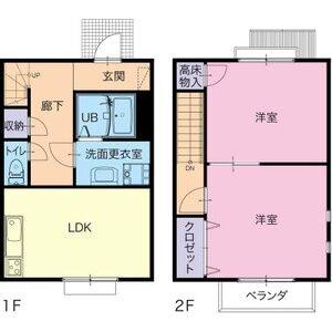 2LDK 間取り図