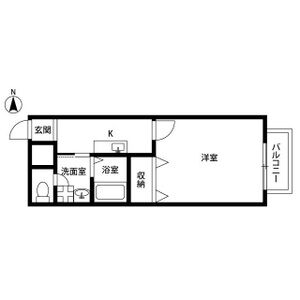 1K 間取り図