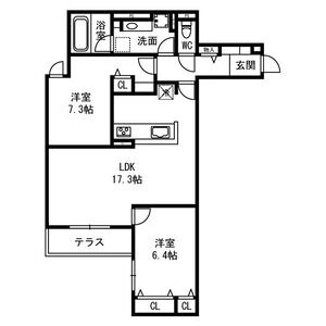2LDK 間取り図