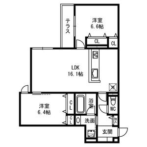2LDK 間取り図