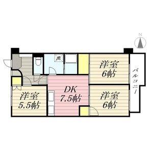 3DK 間取り図