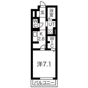 1K 間取り図