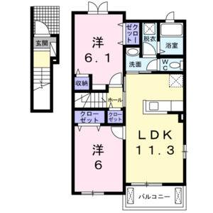 2LDK 間取り図