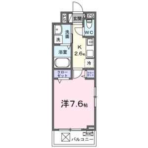 1K 間取り図
